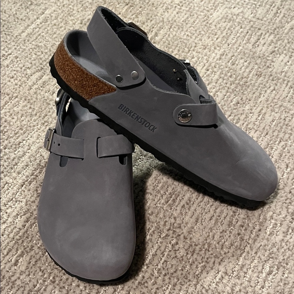 Birkenstock Tokio Gray Slip-On Clogs